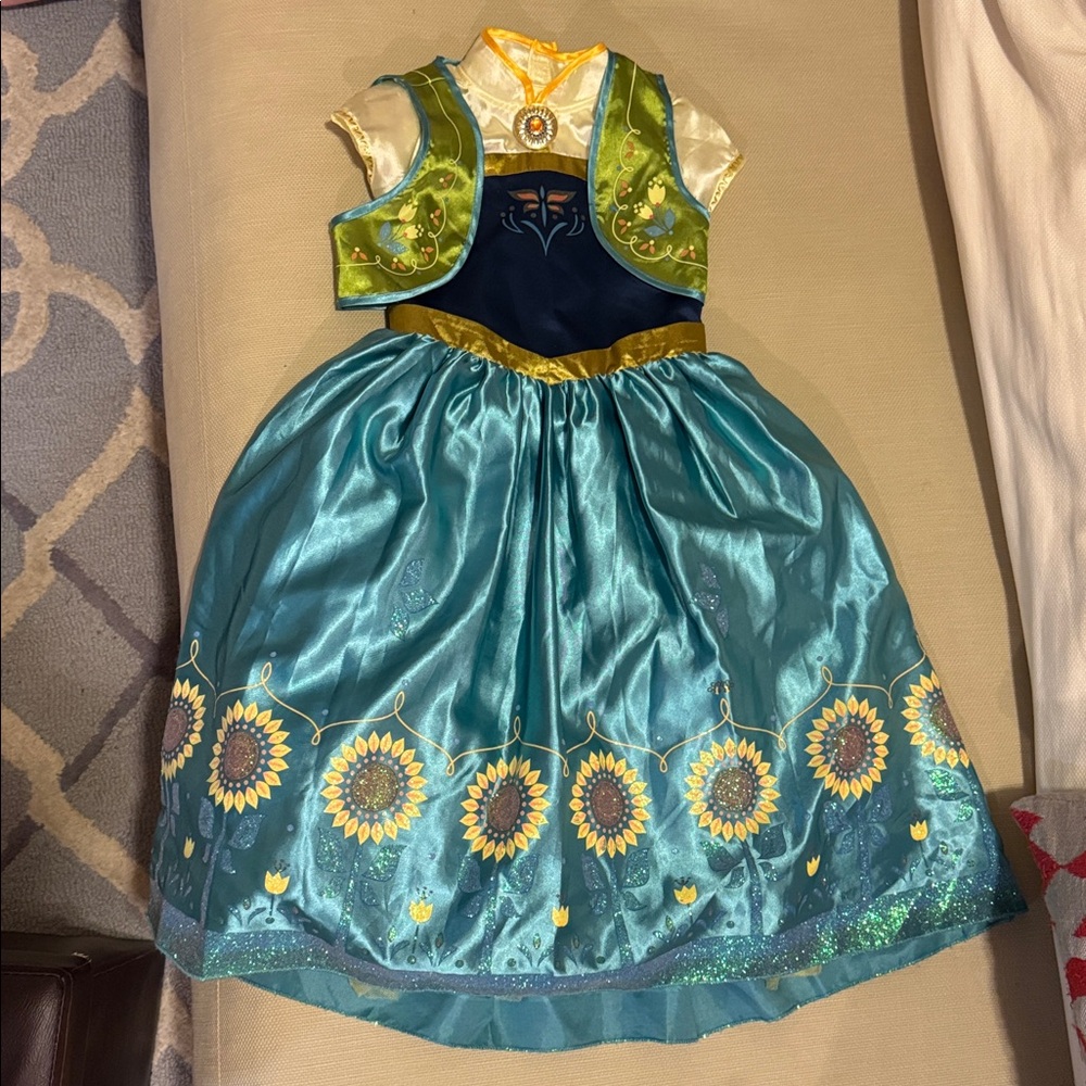 Disney Princess Anna Elsa costume Dress 5/6